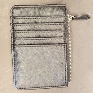 Black Slim Zip 10 Card Wallet